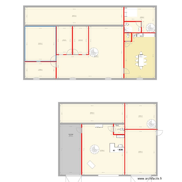 AR BUREAU version 2. Plan de 16 pièces et 364 m2