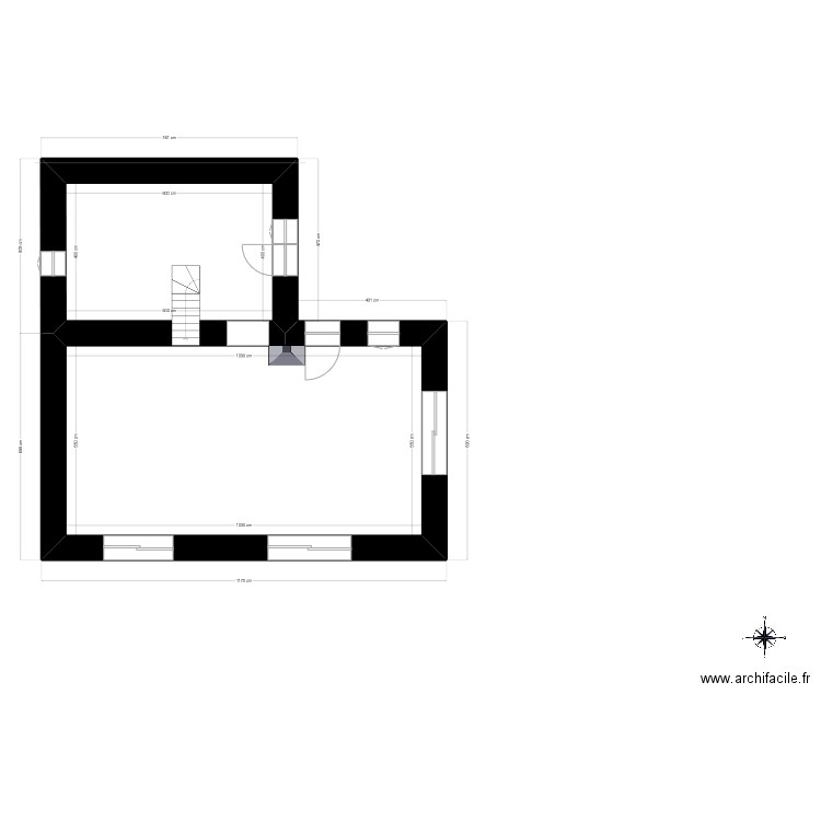 BERGERIE RDC FINAL 11. Plan de 2 pièces et 81 m2