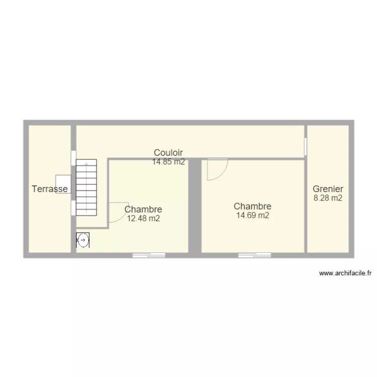 maison etage. Plan de 