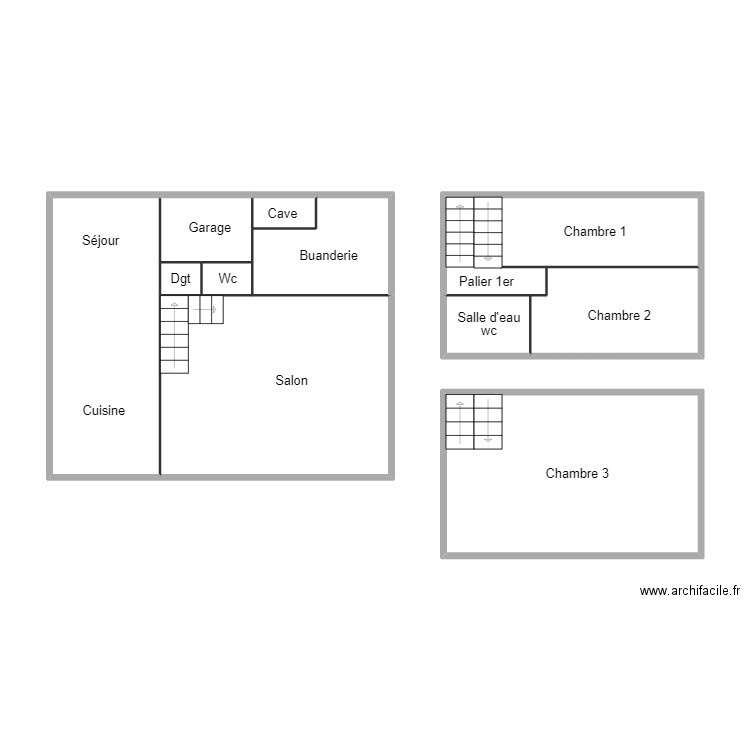 LOCRONAN TRAUCHESSEC. Plan de 11 pièces et 71 m2