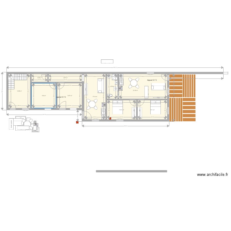 pierre de bresse Le Moulin 20 Fevrier 2020  Appartement 8 et 9 . Plan de 0 pièce et 0 m2