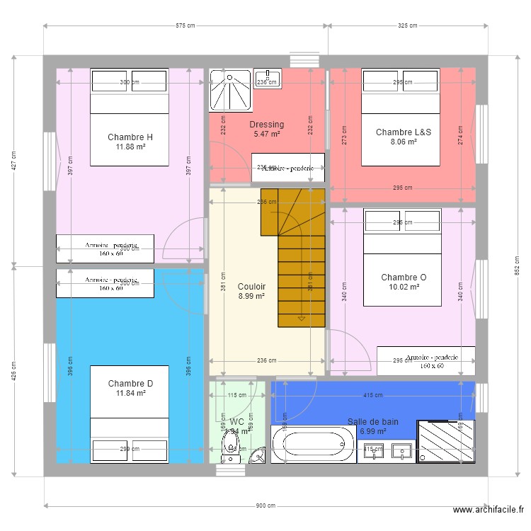 Maison Laeti Seb DOH 34 1erEtage v1. Plan de 0 pièce et 0 m2