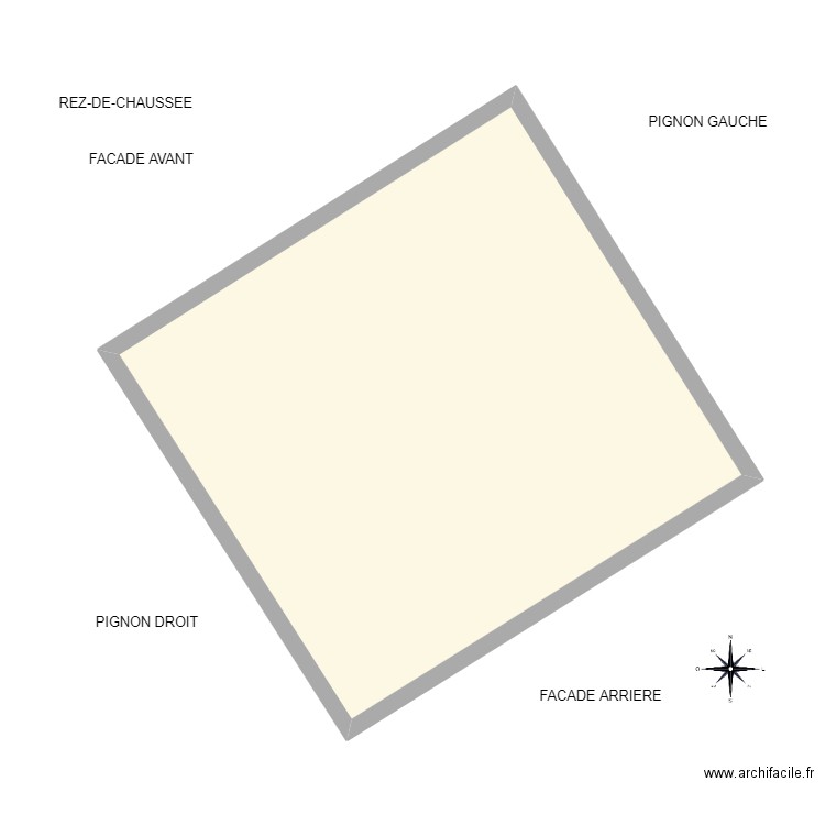 plan REZ-DE-CHAUSSEE Benmiloud . Plan de 1 pièce et 59 m2