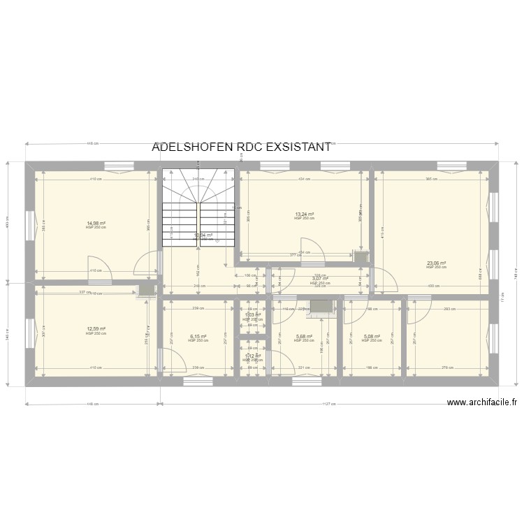 ASELSHOFEN 1 ER EXSISTANT . Plan de 11 pièces et 97 m2