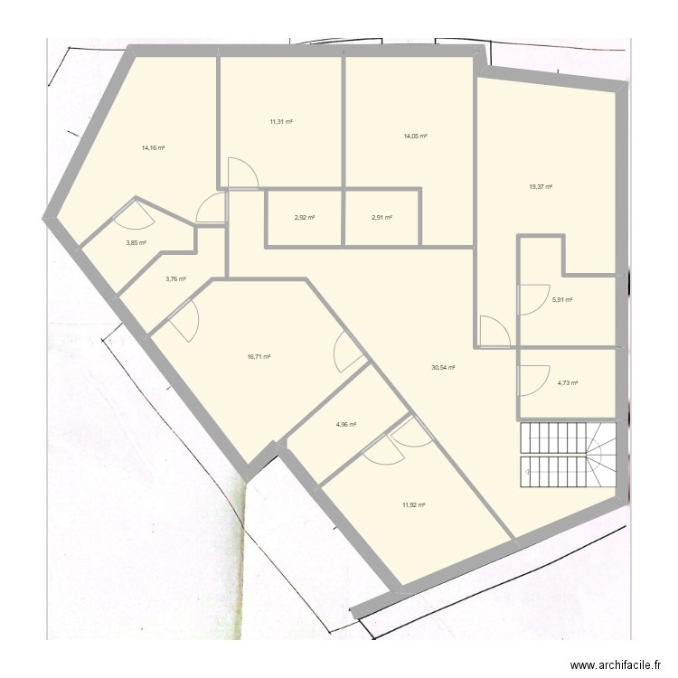 1ER ETGAE ORIGINAL. Plan de 0 pièce et 0 m2