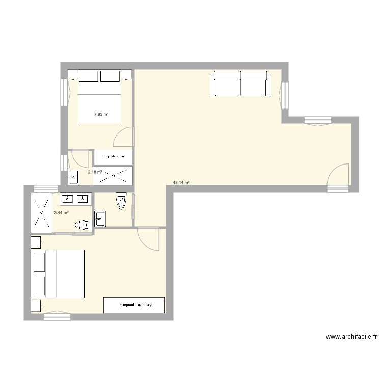 fran claudio coello HABITCIONES. Plan de 0 pièce et 0 m2