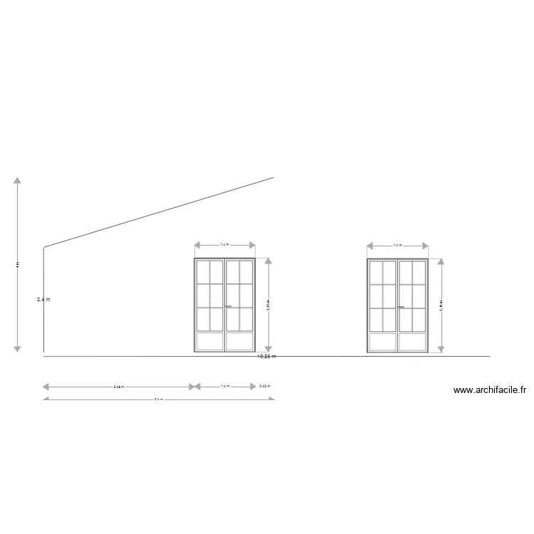 Façade Sud V1. Plan de Façade Sud V1. Plan de