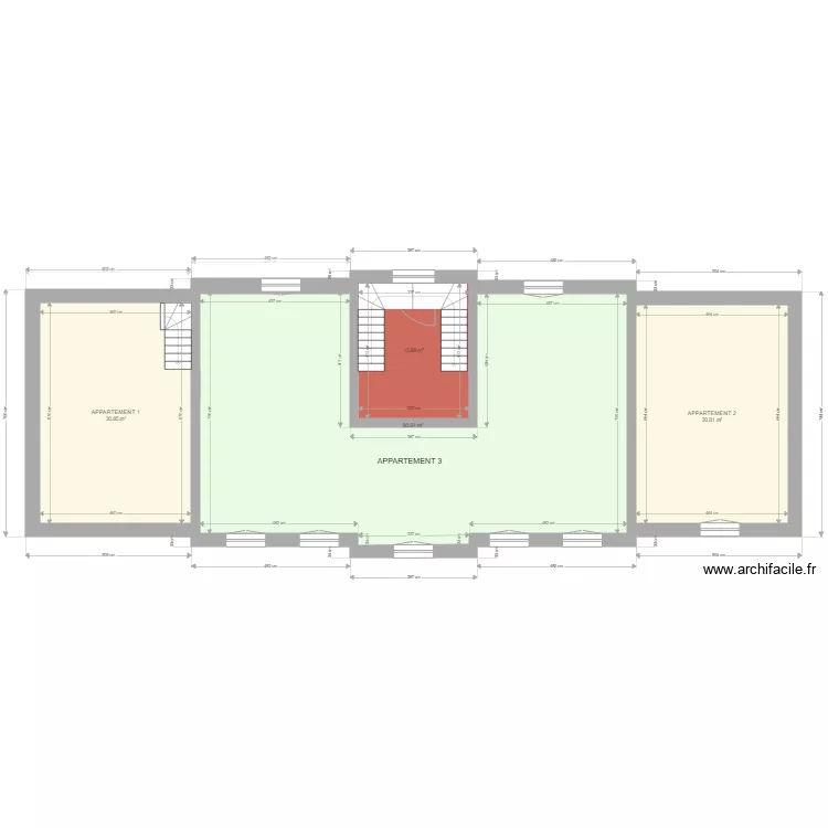 maison yvetot 1er etage ERDF. Plan de 
