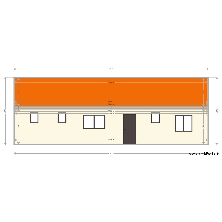 facade1 ff. Plan de 0 pièce et 0 m2