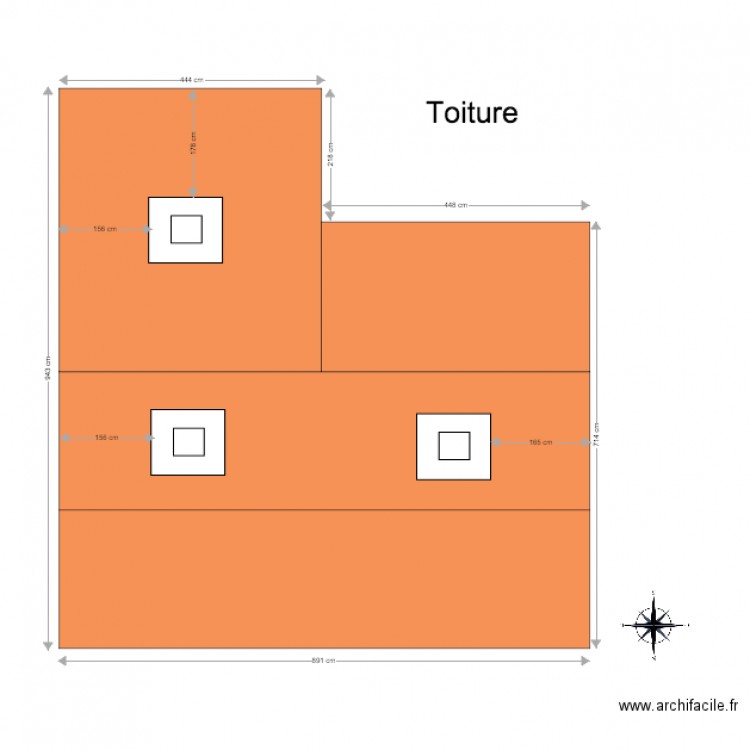 Plan Toiture Projet. Plan de 0 pièce et 0 m2