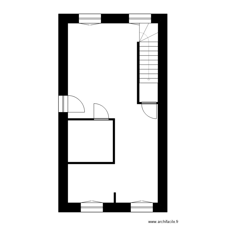 DELOUZE. Plan de 8 pièces et 90 m2