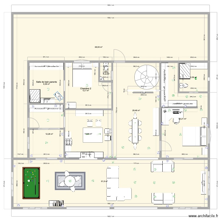 maison PK11 rénov finale dressing1b nu. Plan de 10 pièces et 241 m2