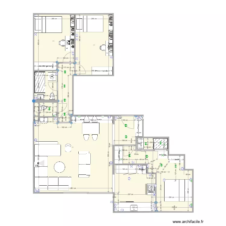 appartement V12. Plan de 