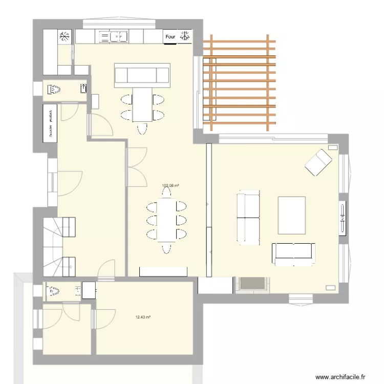 test cuisine. Plan de 