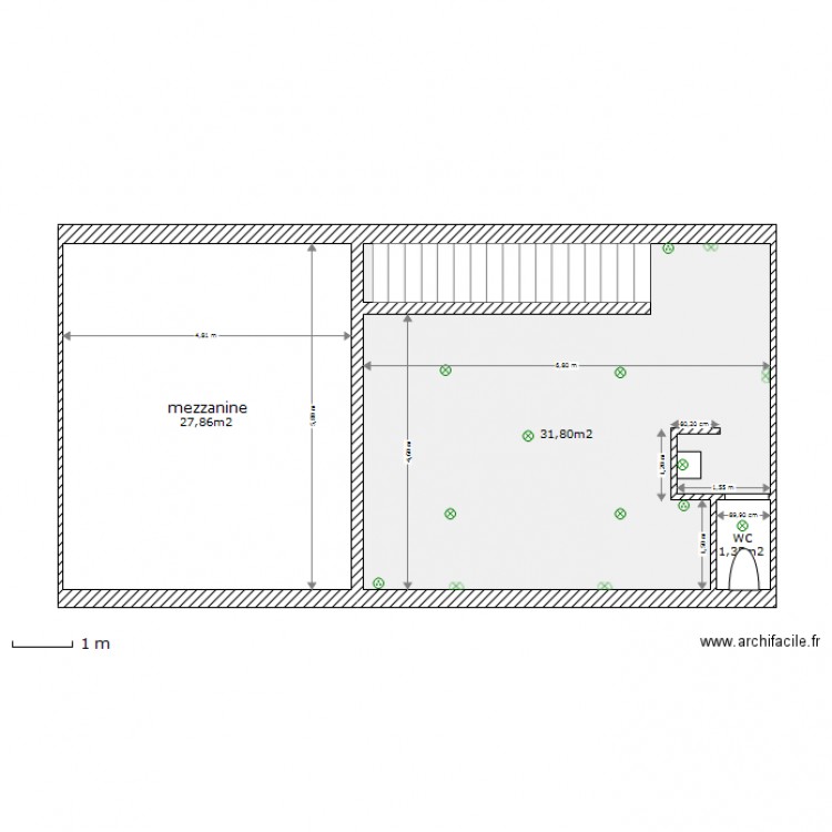 snack 1er etage plan  wc elec . Plan de 0 pièce et 0 m2