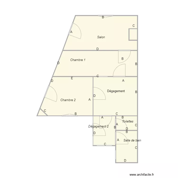 Croquis GRIZEAU. Plan de 