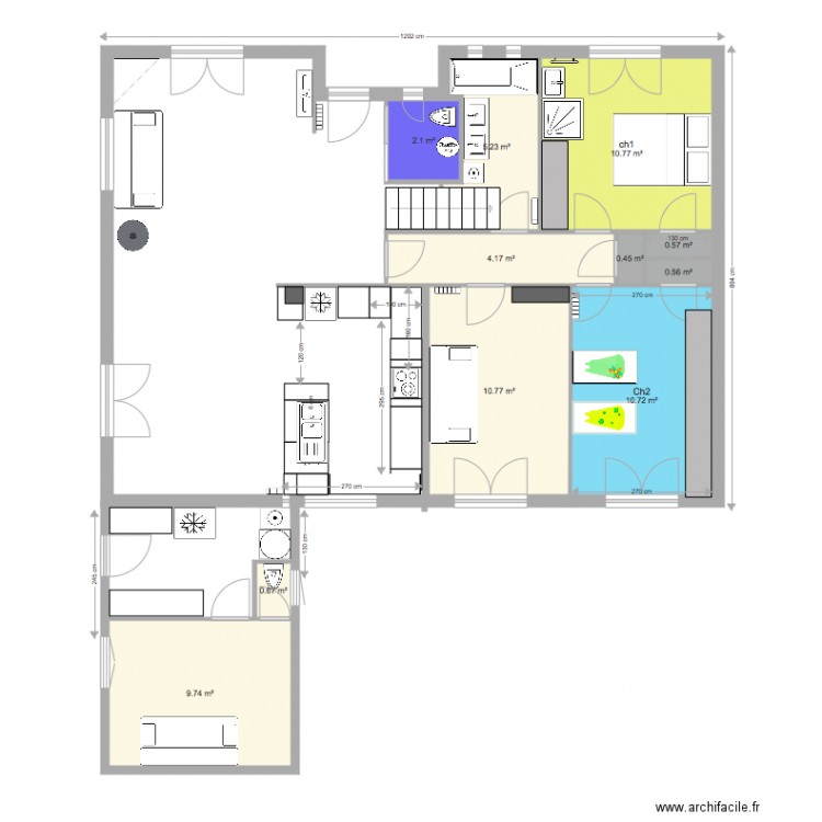 Maison Mamie avec accès combles. Plan de 0 pièce et 0 m2