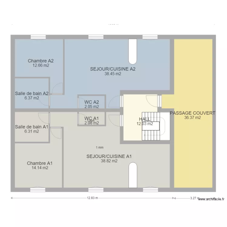 MENNECY3 RDC NESC. Plan de 