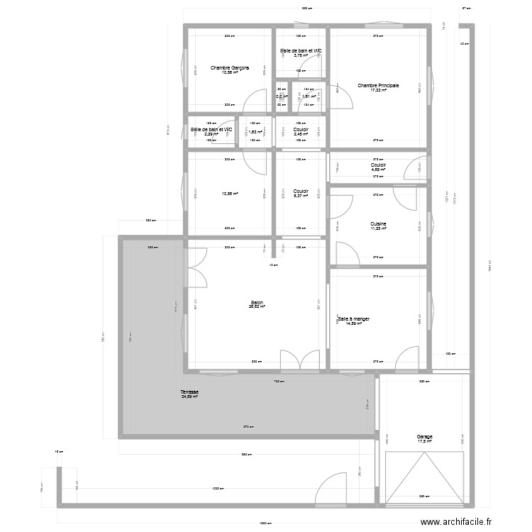 THIO 3. Plan de 16 pièces et 167 m2