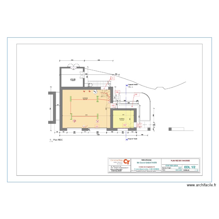 Sabatier Cellier. Plan de 0 pièce et 0 m2