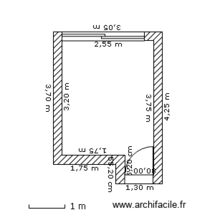 CHAMBRE CLEMS. Plan de 