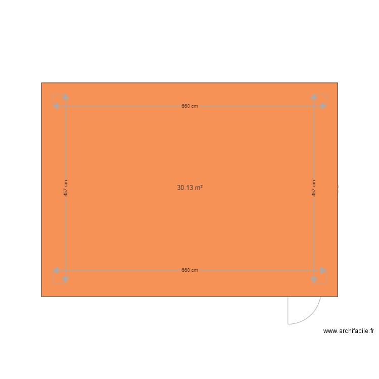 GARAGE. Plan de 1 pièce et 30 m2