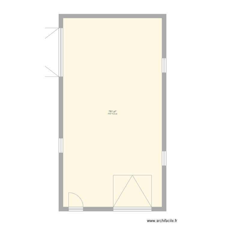 Garage1. Plan de 1 pièce et 74 m2