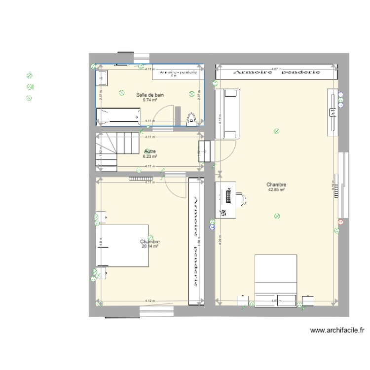 projet menu  etage. Plan de 0 pièce et 0 m2