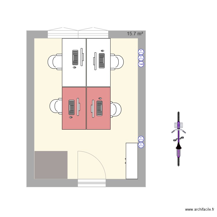 bureau CCA pf THAMBO . Plan de 0 pièce et 0 m2