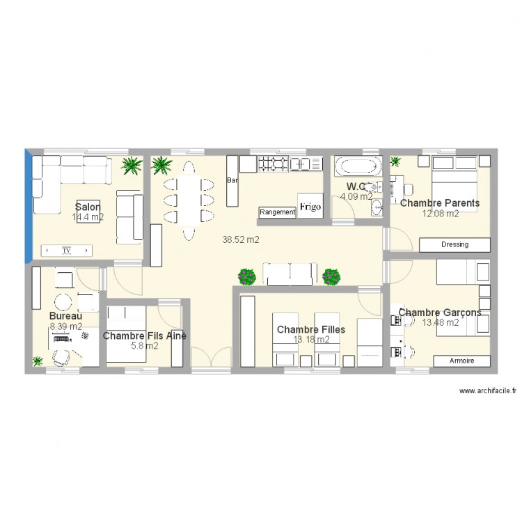 Vaste Maison. Plan de 0 pièce et 0 m2