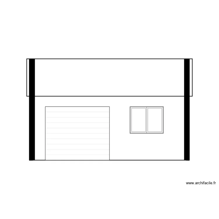 cabanon face. Plan de 