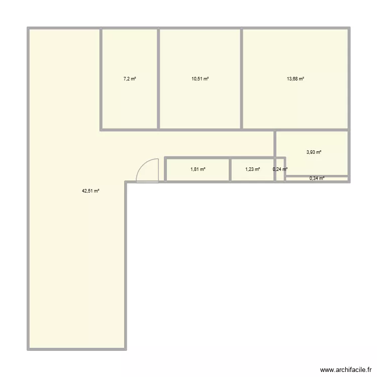 appart. Plan de 9  et 81 m²