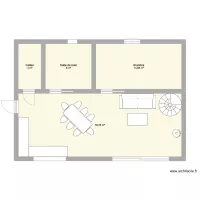 plan rdc maison 70m2