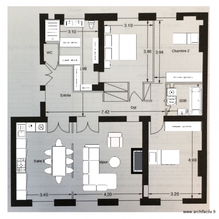 Plan Elo et Jul. Plan de 0 pièce et 0 m2