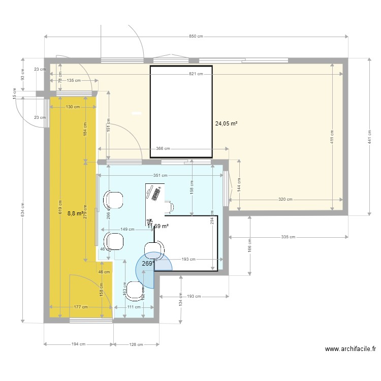 BONNAC COUR. Plan de 0 pièce et 0 m2