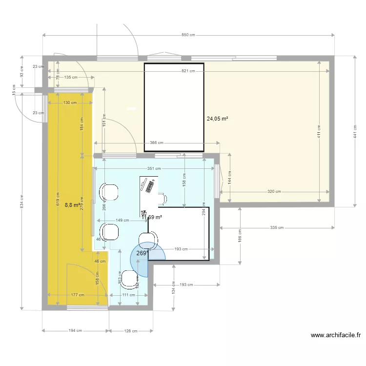 BONNAC COUR. Plan de 