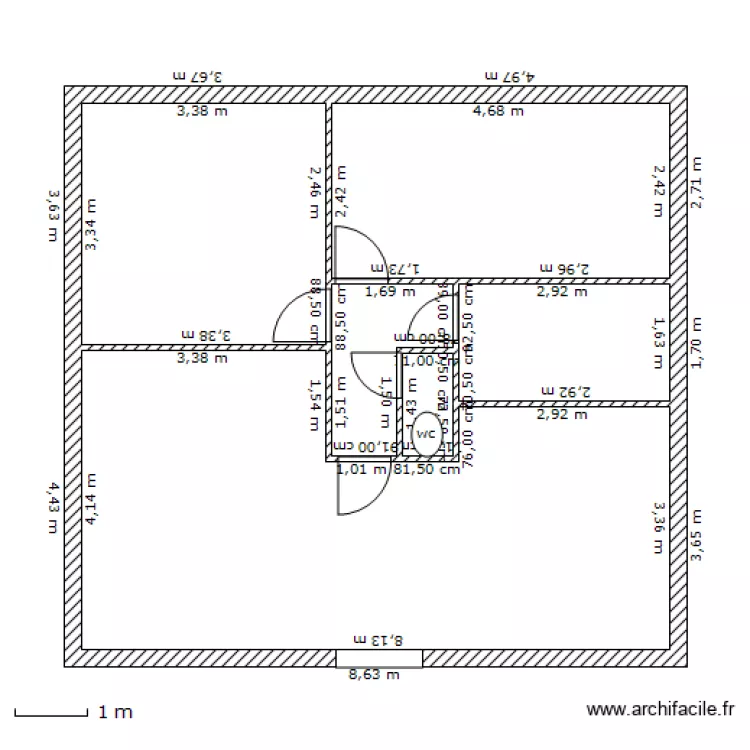 Maison Thierry Modif cotes. Plan de 