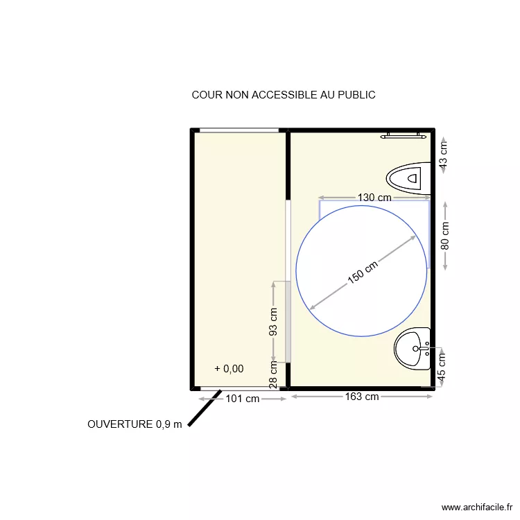 WC BOC. Plan de 