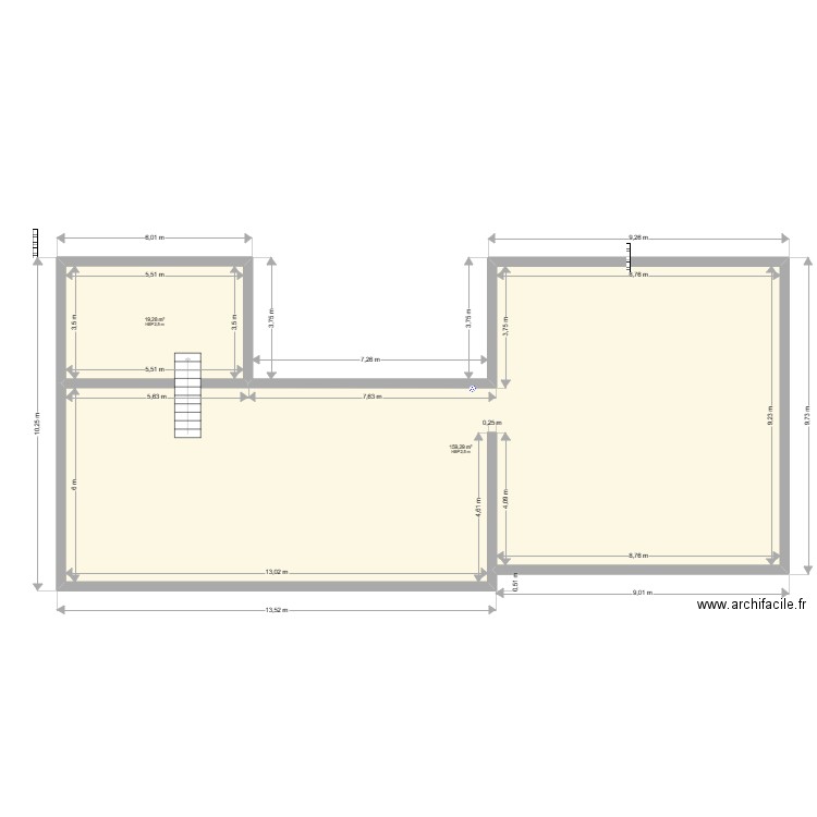 Maison avec entrée 2. Plan de 2 pièces et 179 m2