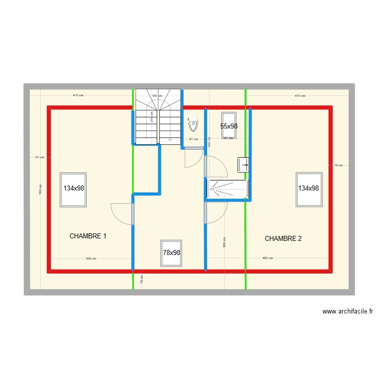 SIHAM. Plan de 11 pièces et 86 m2