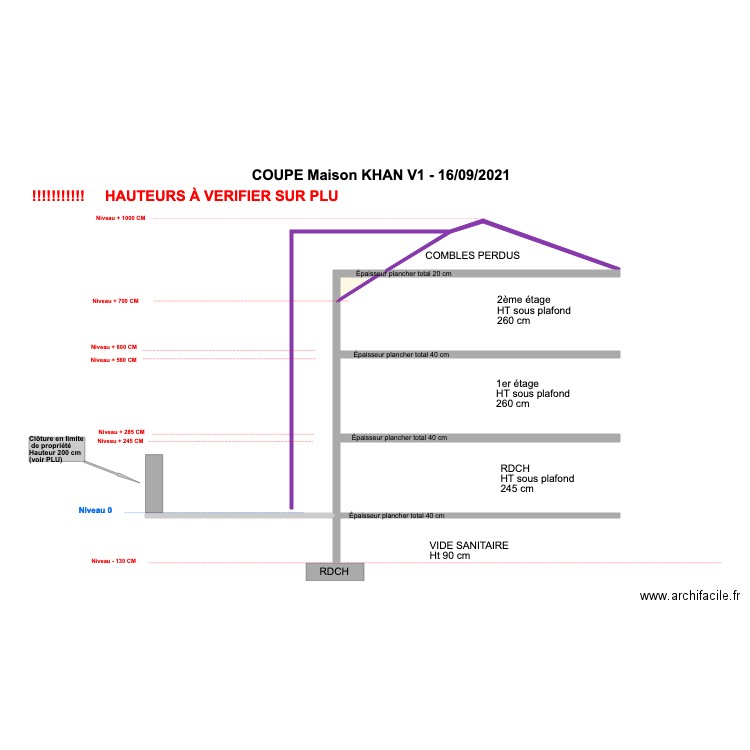 Coupe Maison KHAN V1 16 09 2021. Plan de 0 pièce et 0 m2