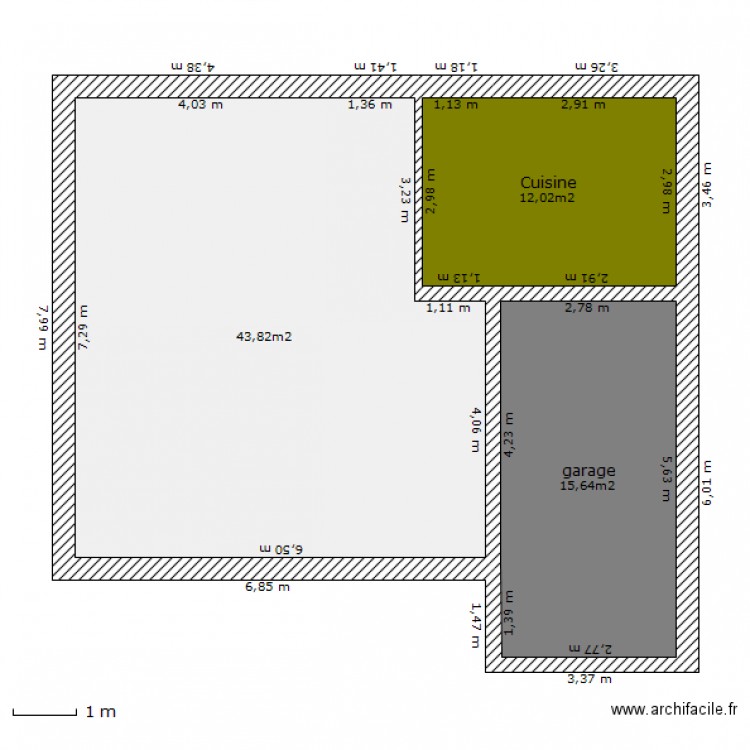 rdc maison r 1. Plan de 0 pièce et 0 m2