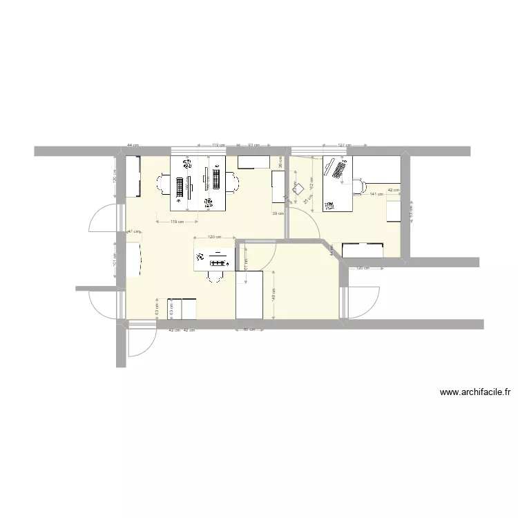 Local bureau 2. Plan de 