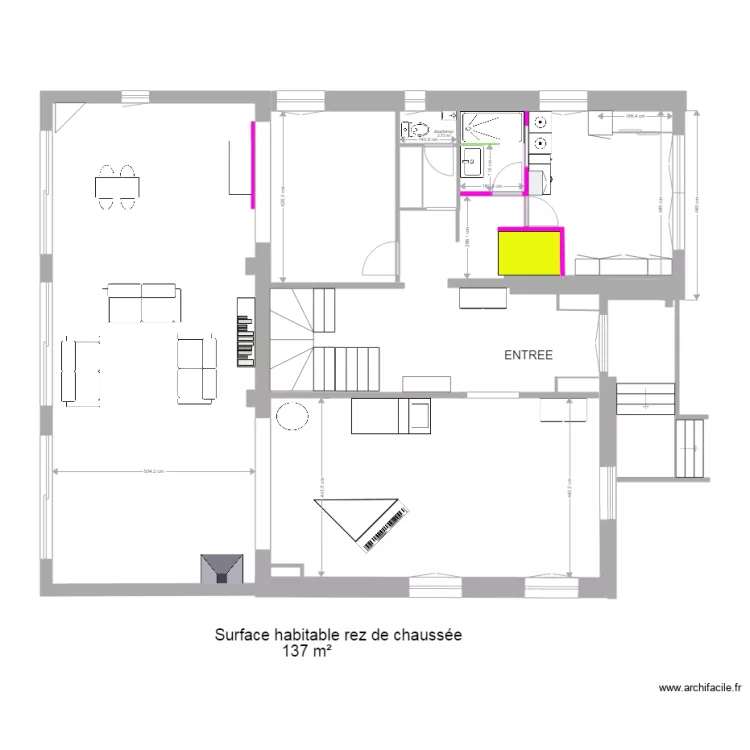 Enghien rez de chauss&eacute;e 06 05 2018. Plan de 
