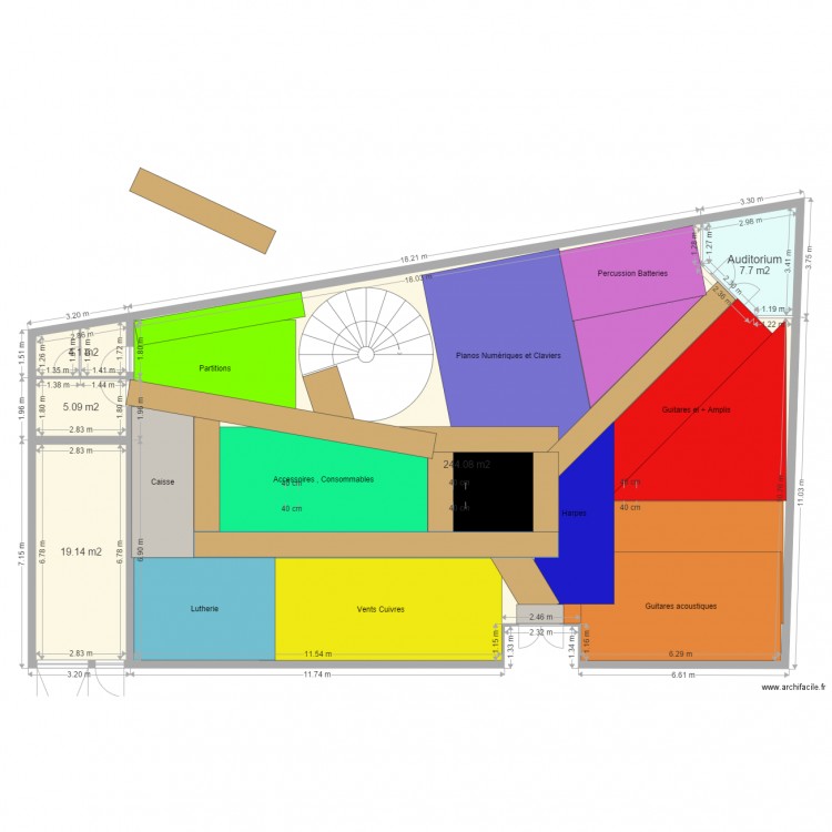 Savigny Rez de Chaussée Zonage. Plan de 0 pièce et 0 m2