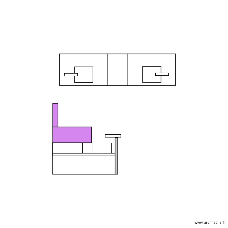 proto bac pieds. Plan de 0 pièce et 0 m2