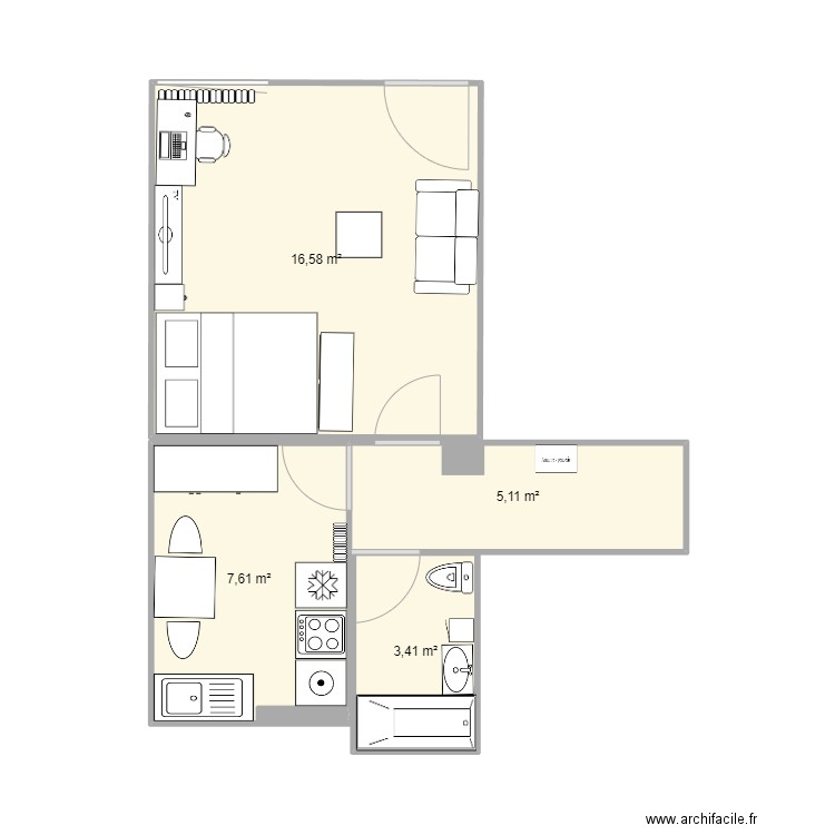 Dornach 2. Plan de 4 pièces et 33 m2