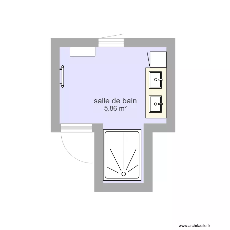 salle de bain. Plan de salle de bain. Plan de