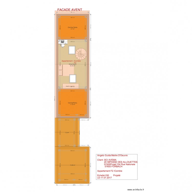 SCI AVEMA comble. Plan de 0 pièce et 0 m2