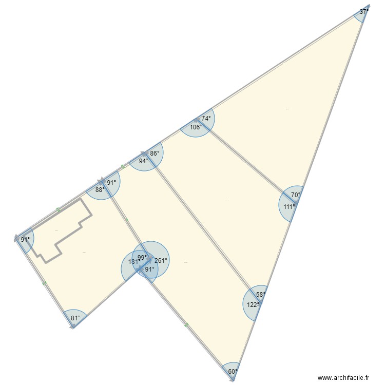 cadastre chessa 2. Plan de 5 pièces et 2772 m2